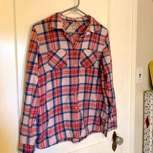 LL Bean women’s medium flannel shirt
